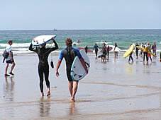 Surfers on the north coast